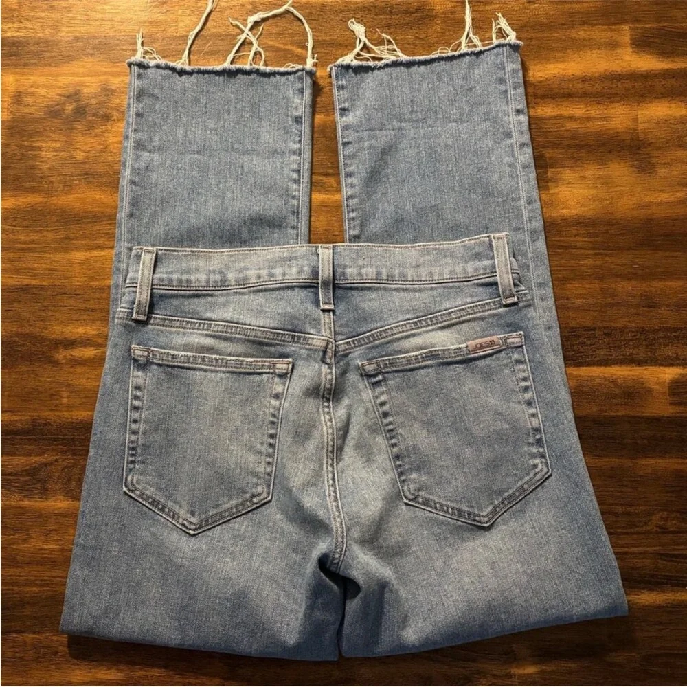 Joe’s Jeans Women’s 28 x 27 Straight‎ Crop Blue Cotton Denim Raw Hem